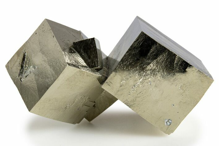 Shiny, Natural Pyrite Cube Cluster - Navajun, Spain #322120